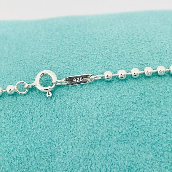 18" Tiffany & Co Atlas Pendant Bead Dog Chain Necklace - Picture 6 of 6